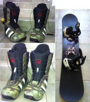 snowboard Palme, Burton topánky + viazanie